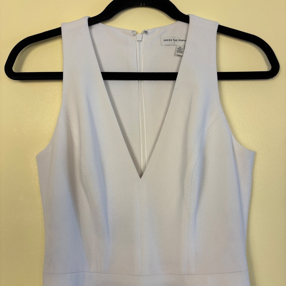 NWOT DRESS THE POPULATION Catalina Fit & Flare Cocktail Dress Off-White Women XS - Picture 5 of 13
